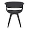 Armen Living Summer Contemporary Dining Chair in Black Brush Wood Finish and Charcoal Fabric LCSUCHBLCH - alternate 2